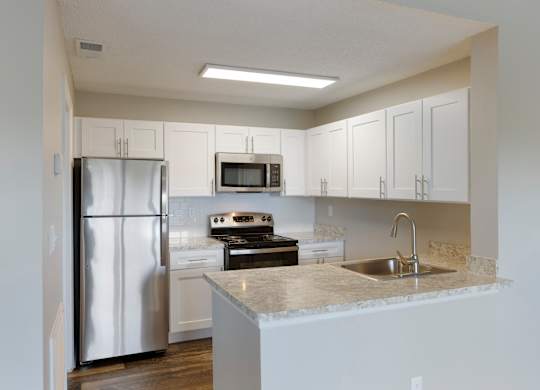 Model kitchen at Fountains at Lee Vista in Orlando, Florida.