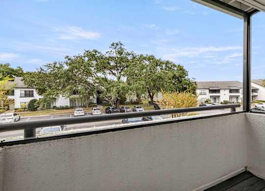 Model apartment balcony at Rosehill Apartments in Orlando, FL