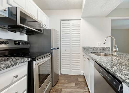 Model kitchen at Seven Lakes at Carrollwood in Tampa, Florida.