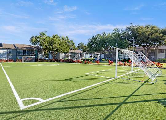 Community soccer field at Seven Lakes at Carrollwood in Tampa, Florida.