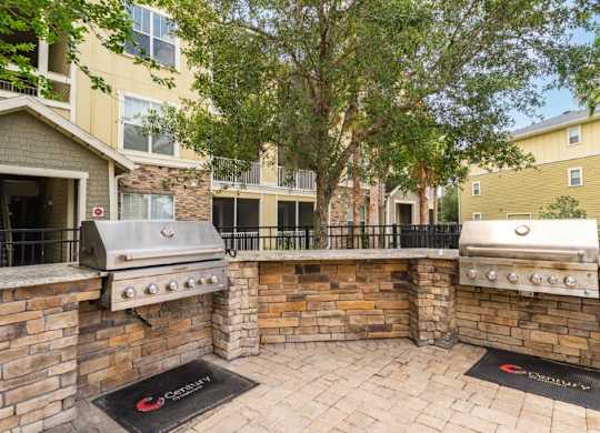 Barbeque grills at Bridges at Crosstown in Tampa, FL