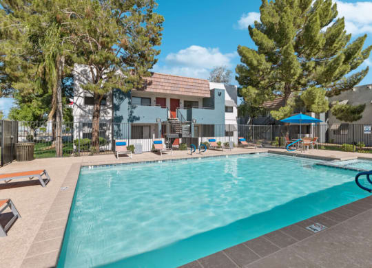 Resort-style swimming pool