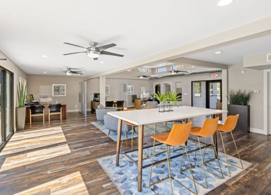 Community clubhouse with lounge area