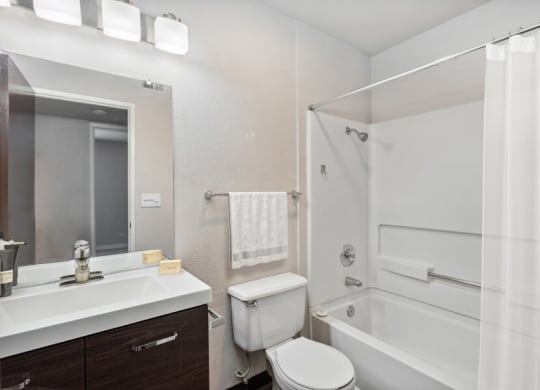 a bathroom with a toilet sink and bathtub