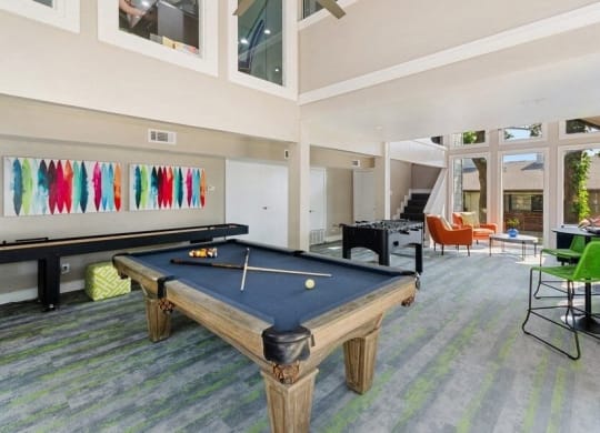 Clubhouse with pool table