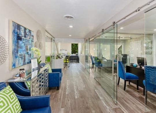 Leasing office interior