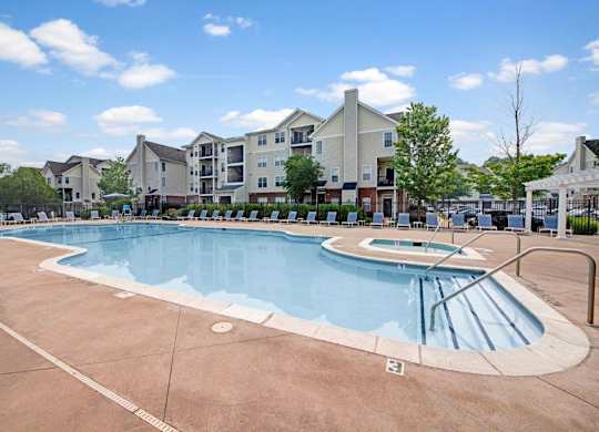 Swimming pool at Dulles Green Apartments in Herndon, Virginia