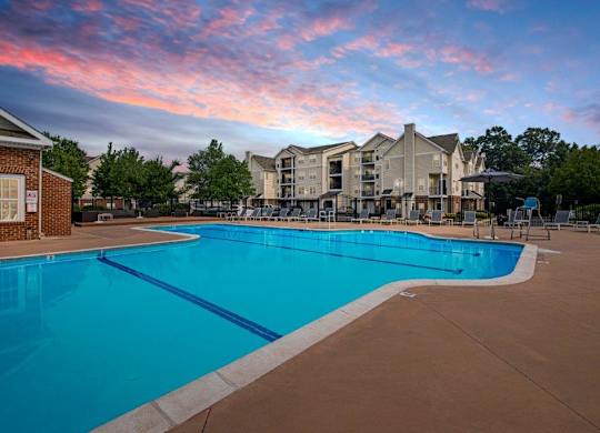 Swimming pool at Dulles Green Apartments in Herndon, Virginia