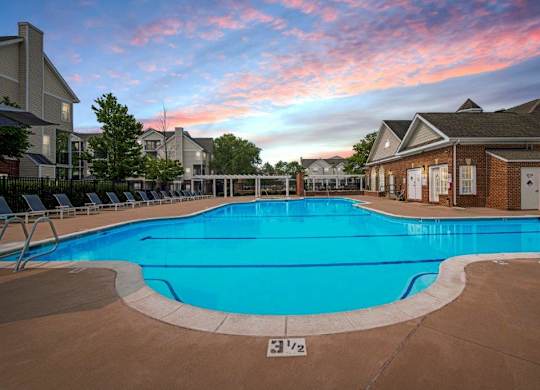 Swimming pool at Dulles Green Apartments in Herndon, Virginia