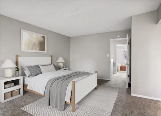 Model apartment bedroom