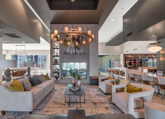 Resident lobby at Glen 91 Apartments in Glendale, AZ