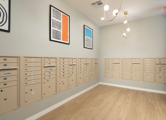 a view of the lockers at the branch