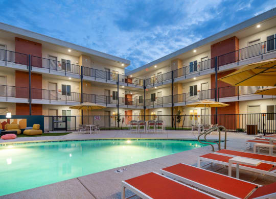 a picture of the pool at days inn & suites by wyndham las vegas