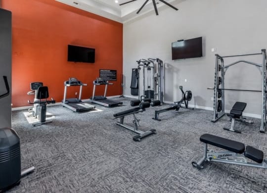 Fitness center at Hidden Creek, Texas, 75077