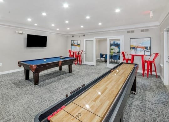 Clubhouse game area at Hidden Creek, Lewisville, Texas
