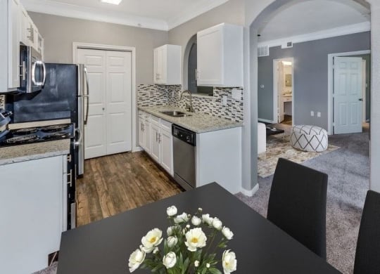Model dining room and kitchen