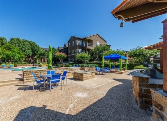 BBQ Grill and Picnic Area at Hidden Creek, Lewisville, TX