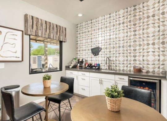 Interior of leasing office lounge area