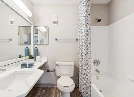 Model bathroom at Mirage on Kernan Apartments in Jacksonville, FL