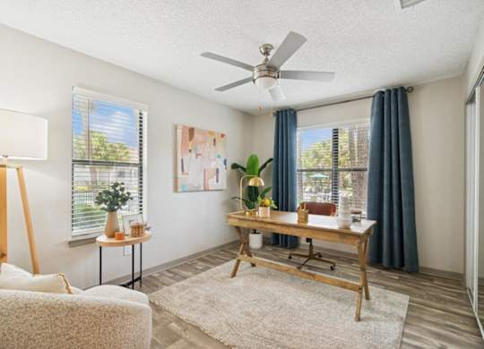 Model bedroom at Mirage on Kernan Apartments in Jacksonville, FL