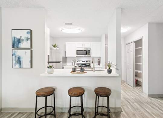 Model kitchen at Mirage on Kernan Apartments in Jacksonville, FL