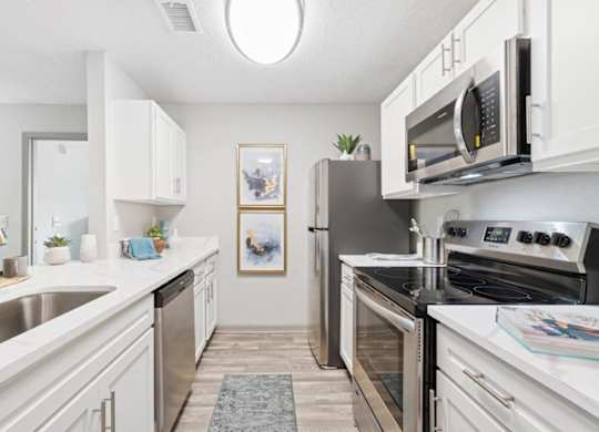 Model kitchen at Mirage on Kernan Apartments in Jacksonville, FL