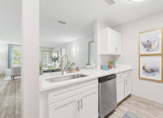 Model kitchen at Mirage on Kernan Apartments in Jacksonville, FL