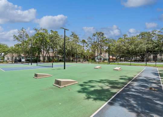 Cornhole courts at Mirage on Kernan Apartments in Jacksonville, FL