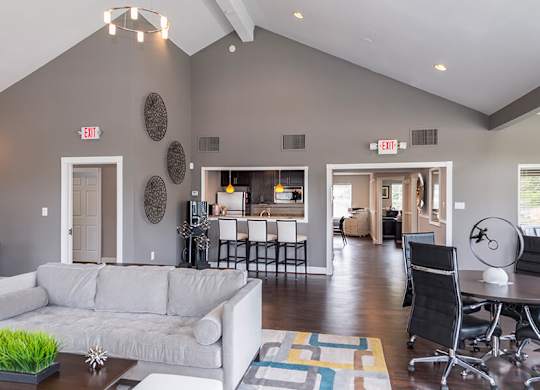 Community Clubhouse with Kitchenette at Misty Ridge Apartments located in Woodbridge, VA.