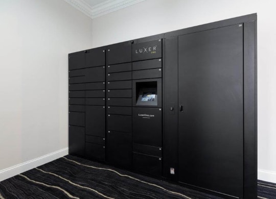 Secure package receiving lockers