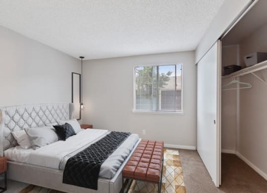 Furnished model bedroom
