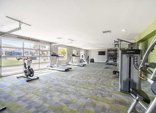 Community Fitness Center at Bridges on Tropicana Apartments located in Las Vegas, Nevada.