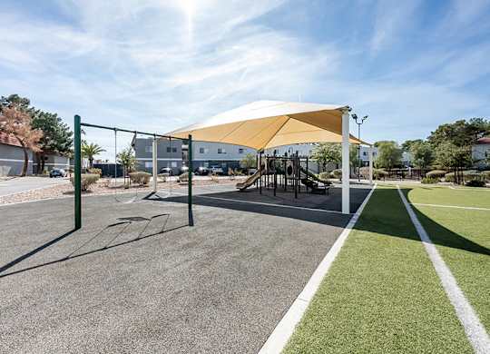 Community Playground at Bridges on Tropicana Apartments located in Las Vegas, Nevada.
