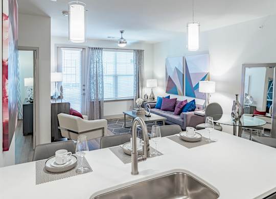 Specious living room at Alys Crossing Apartments, TX, 77433