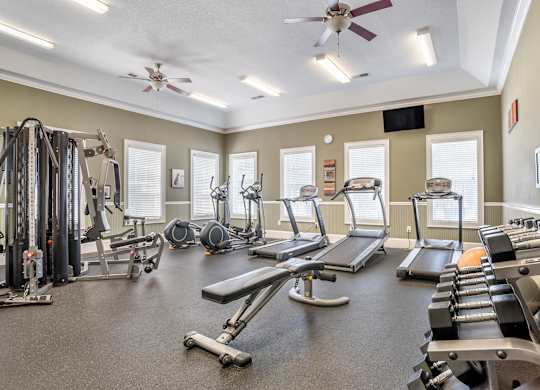 Fitness Center at Broadstreet at EastChase Apartments, Alabama, 36117