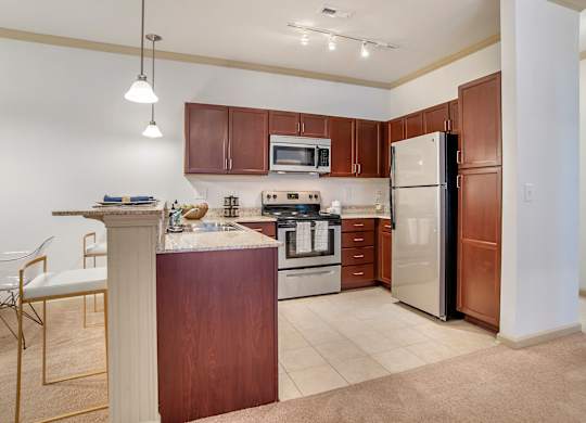 Modern Kitchen at Broadstreet at EastChase Apartments, Alabama, 36117