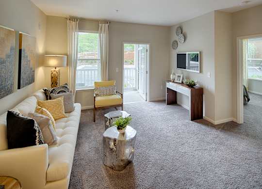 Specious Living room at Capital Creek at Heritage Apartments, North Carolina