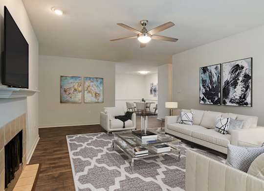 Crosswinds Living Room at Crosswinds Apartments, Pearl