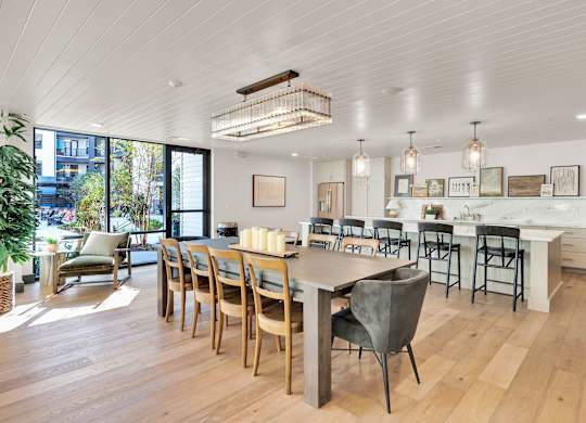 A Dining Room at District 757 Apartments, Norfolk, VA
