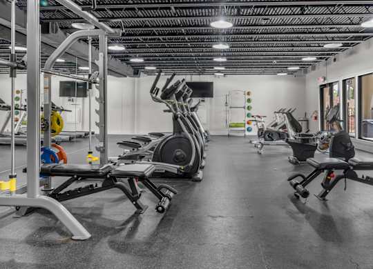 Modern Fitness Center at Riverchase Landing Apartments, Hoover, Alabama