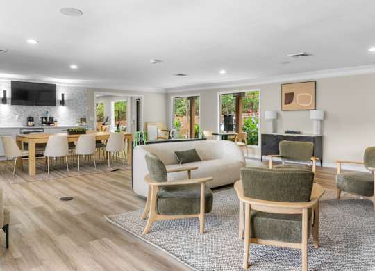 Living Area With Kitchen View at Riverchase Landing, Alabama, 35244