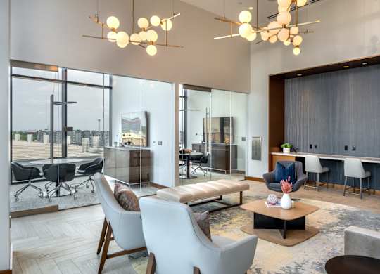 Spacious Living Room at Eastline Residences Apartments, Dallas, Texas