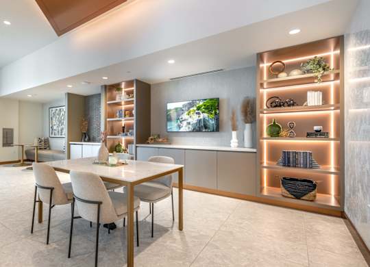 Kitchen with Dining Space at Eastline Residences Apartments, Dallas