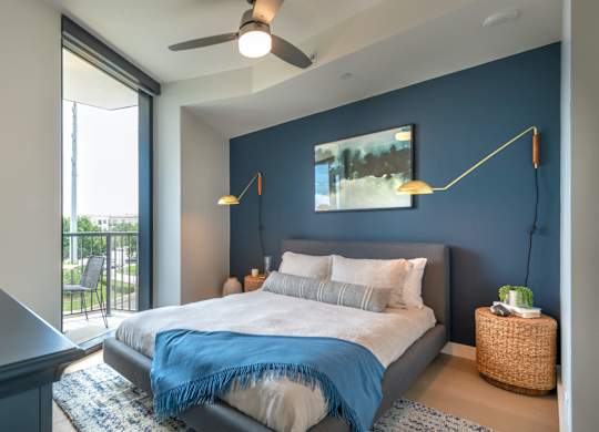 Primary Bedroom at Eastline Residences Apartments, Dallas, 75206