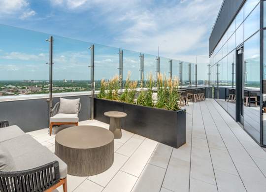 Apartment Patio at Eastline Residences Apartments, Texas