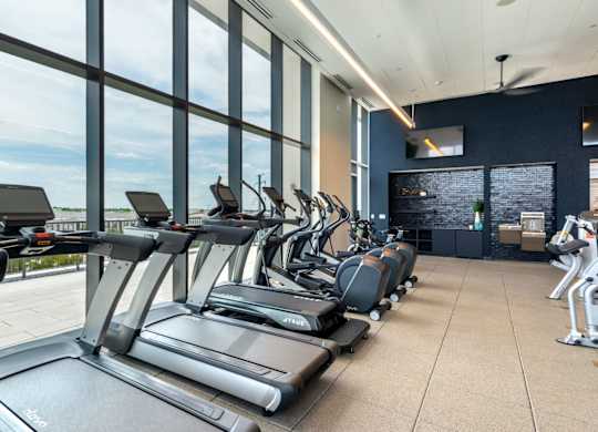 Fitness Studio at Eastline Residences Apartments, Dallas, Texas