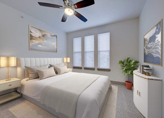 Comfortable Bedroom With Large Window at Fifty02 Westover Hills, San Antonio, TX, Texas, 78251