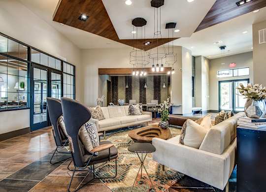 Clubhouse With Expansive Windows at Fifty02 Westover Hills, San Antonio, Texas