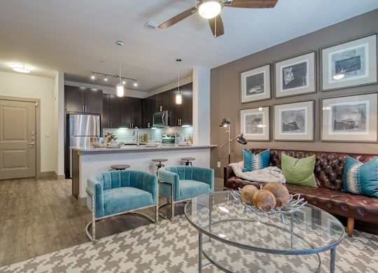 Living Room With Expansive Window at Fifty02 Westover Hills, San Antonio, TX