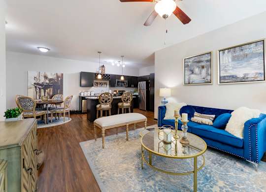 Living Room With Kitchen at The Villas at Germantown, Memphis, 38125